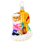 Christopher Radko Bear Mail Glass Ornament Christmas Mailbox 950380 (21460)