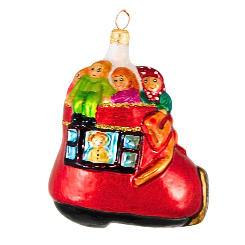 Christopher Radko Be It Ever So Humble Glass Ornament Boot Christmas (21466)
