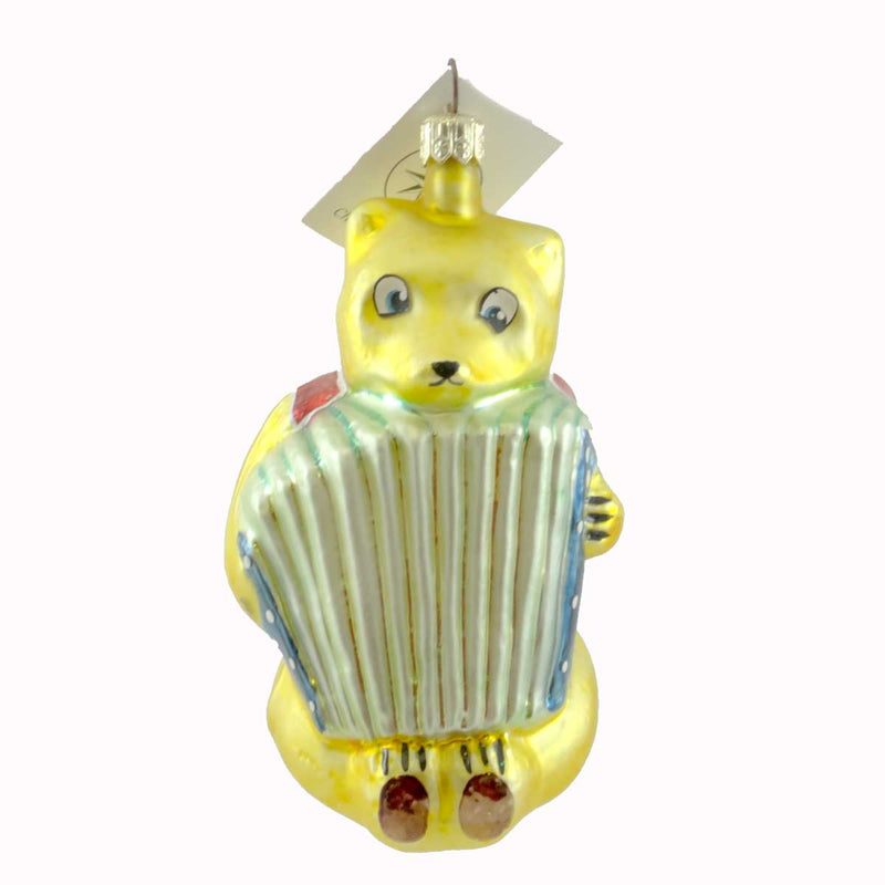 Christopher Radko GYPSY BEAR Glass Ornament Accordian Glass