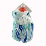 Laved Italian Ornaments Blue Fish With Santa Hat Christmas Ocean Water St13451 (21622)