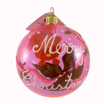 Laved Italian Ornaments Santa Teddy Bear Pink Ball - - SBKGifts.com