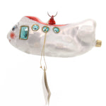 Laved Italian Ornaments White/Red Plane With Face - - SBKGifts.com