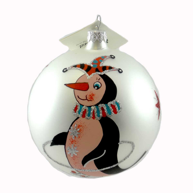 Laved Italian Ornaments Penguin Jester Ball Glass Christmas Stars 24375 (21646)