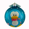 (21650) Laved Italian Ornaments Blue Duck With Candycane Ball, 3.50 Inch, Christmas Quack 936349