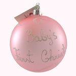 Laved Italian Ornaments Baby Girl Angel Pink Ball - - SBKGifts.com
