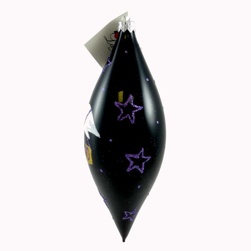 Laved Italian Ornaments Black Drop With Ghost - - SBKGifts.com