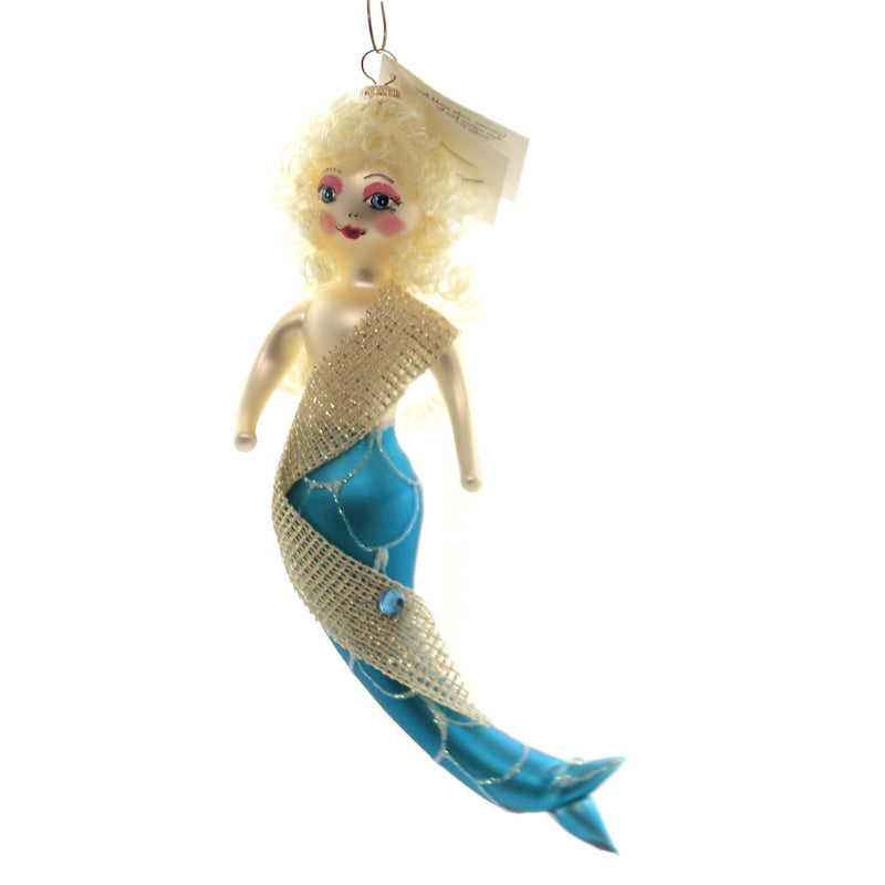 Laved Italian Ornaments Mermaid Blonde Glass Sea Blown Glass Cr46 (21710)