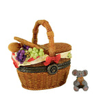Boyds Bears Resin Emily's Picnic Basket W/ Dagwood Mcnibble - One Treasure Box 2.5 Inch, Resin - Treasure Box 4038001 (21762)