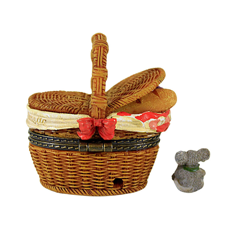 Boyds Bears Resin Emily's Picnic Basket W/ Dagwood Mcnibble - - SBKGifts.com