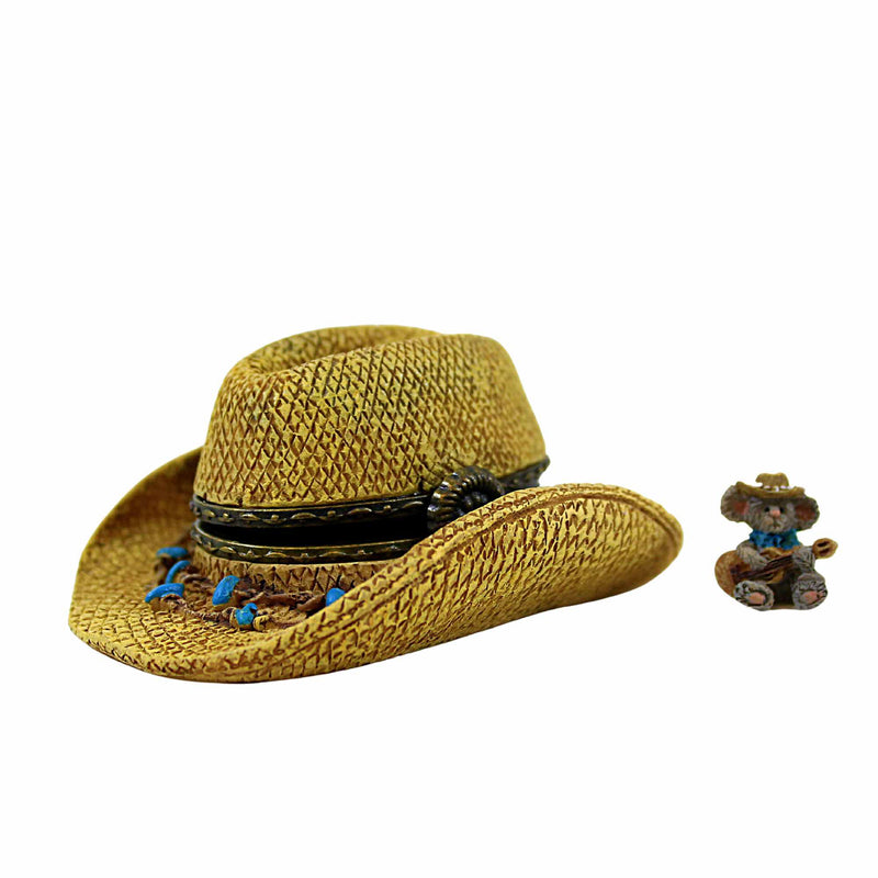 (21769) Boyds Bears Resin Paisley's Hat With Strings Mcnibble, 1.25 Inch, Treasure Box 4038018