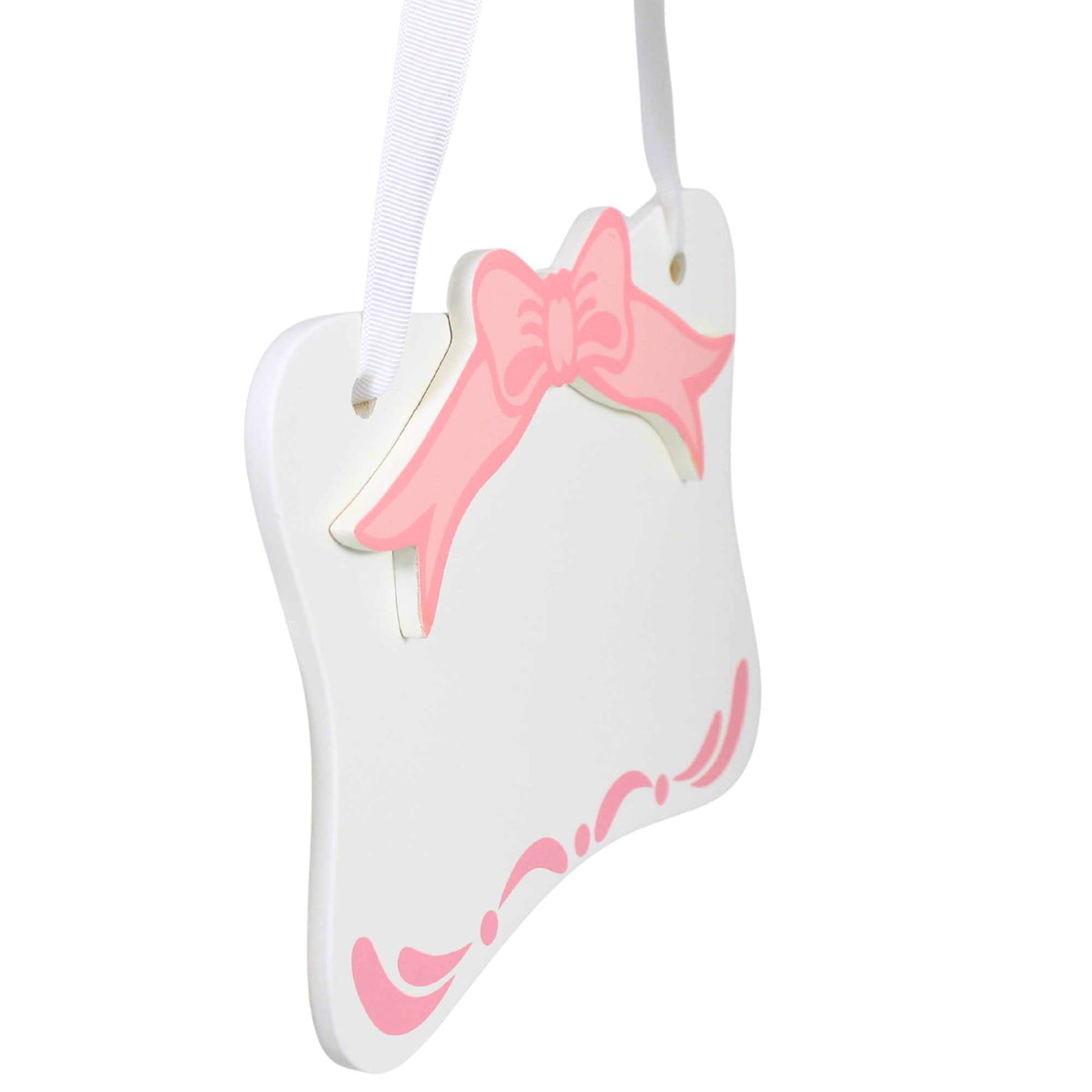Child Related Pink Bow Room Plaque - - SBKGifts.com