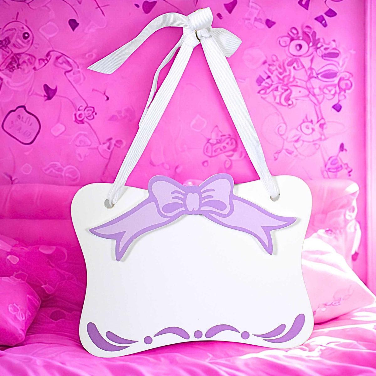 Child Related Lavender Bow Room Sign - - SBKGifts.com