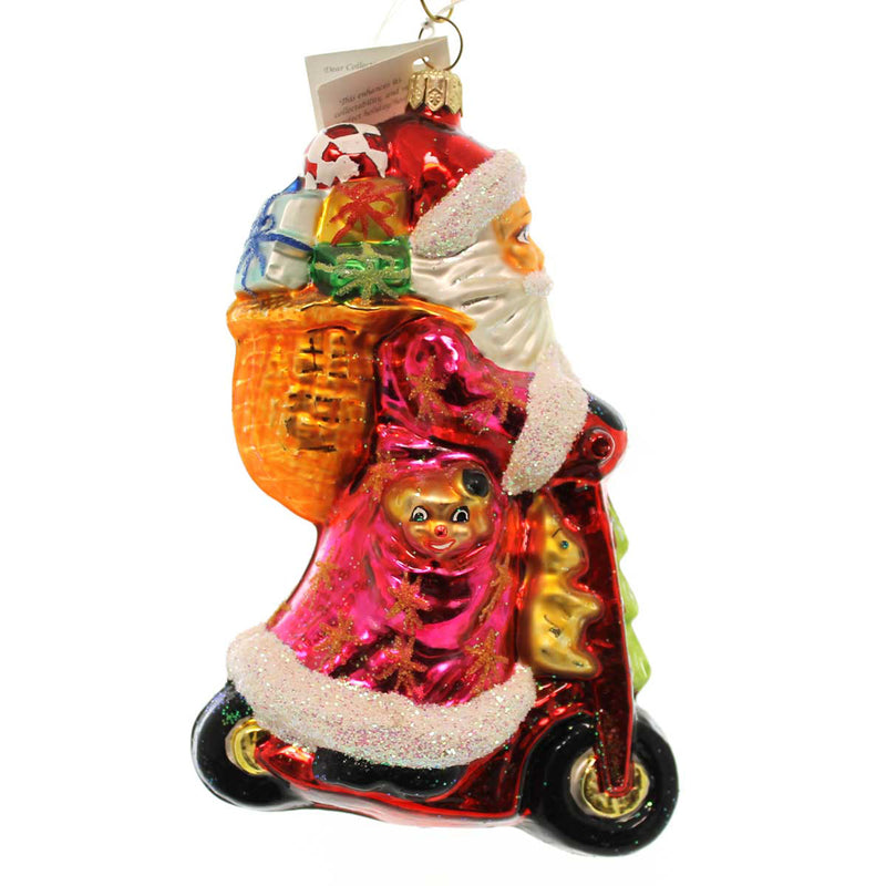 Christopher Radko Scooting Santa - - SBKGifts.com