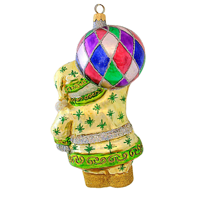 Larry Fraga Harlequin Ball Santa - - SBKGifts.com