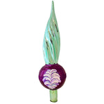Larry Fraga Purple Plume Finial Glass Tree Topper Christmas T1008 (22194)