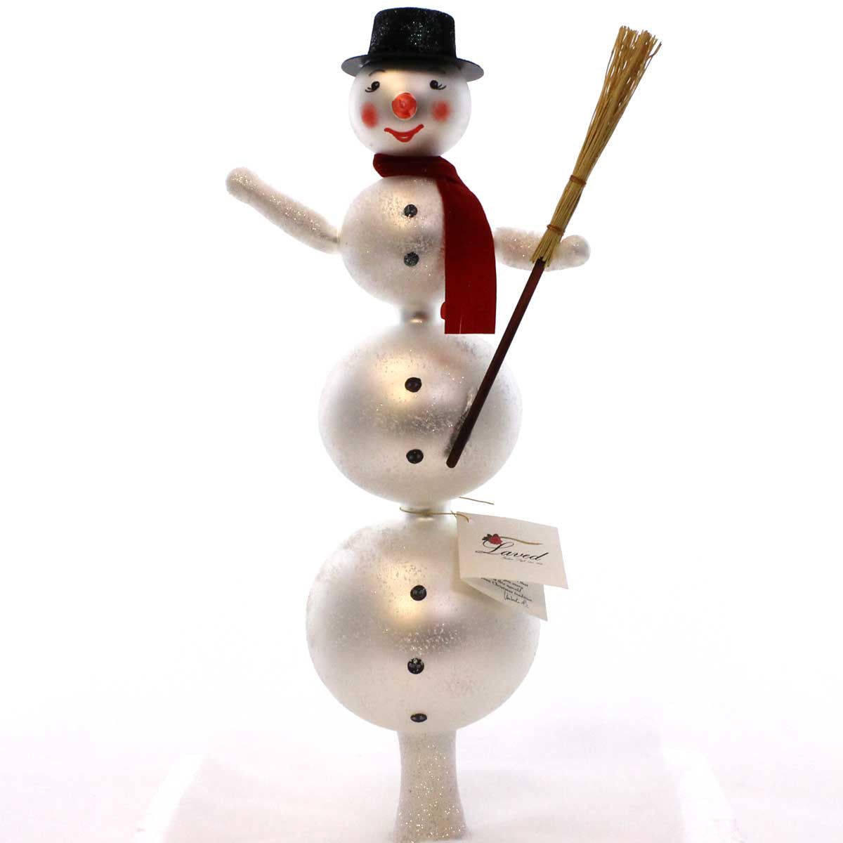 (22282) Snowman With Broom Finial