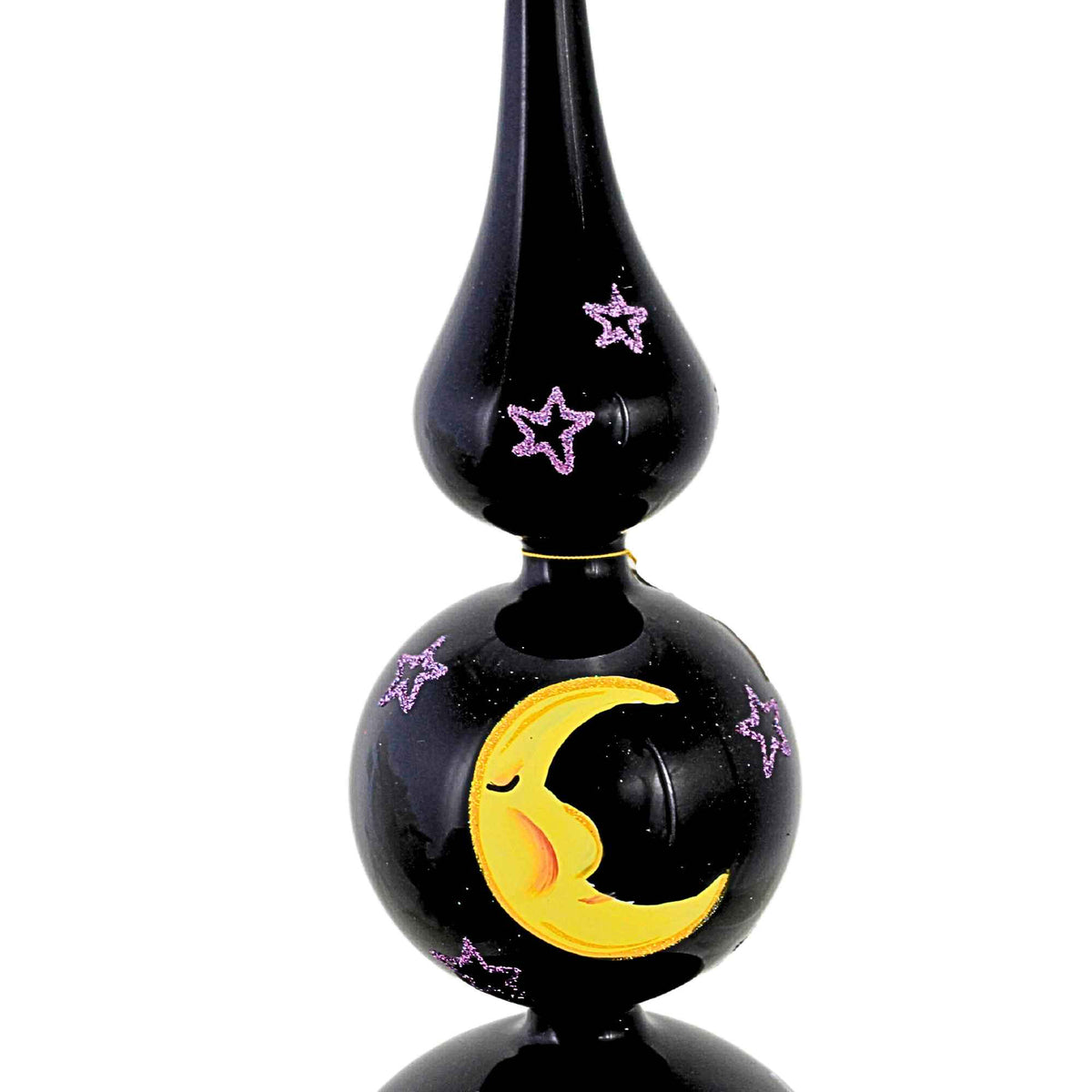 Laved Italian Ornaments Halloween Owl Moon Finial - - SBKGifts.com