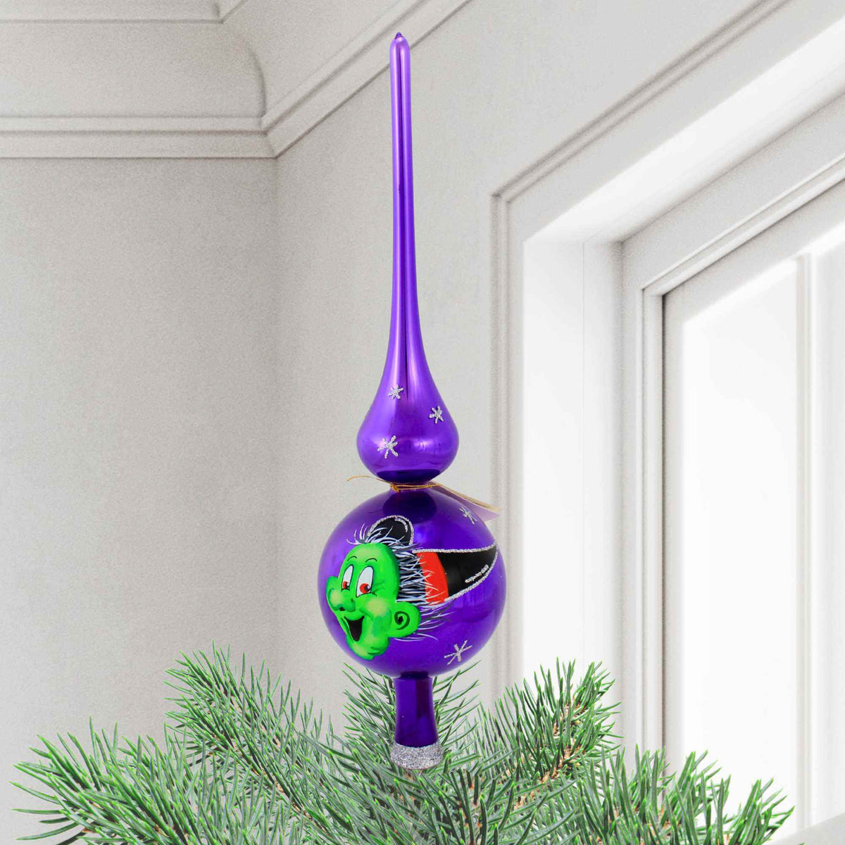 Laved Italian Ornaments Halloween Purple Witch Finial - - SBKGifts.com
