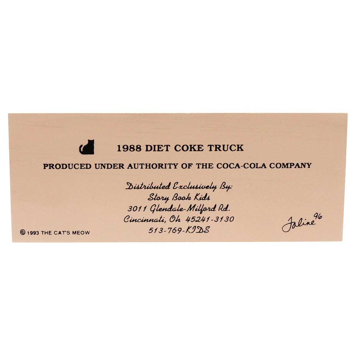 Cat's Meow Village 1988 Diet Coke Truck - - SBKGifts.com