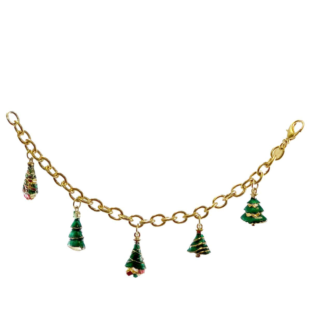 (2249) Christmas Tree Charm Bracelet