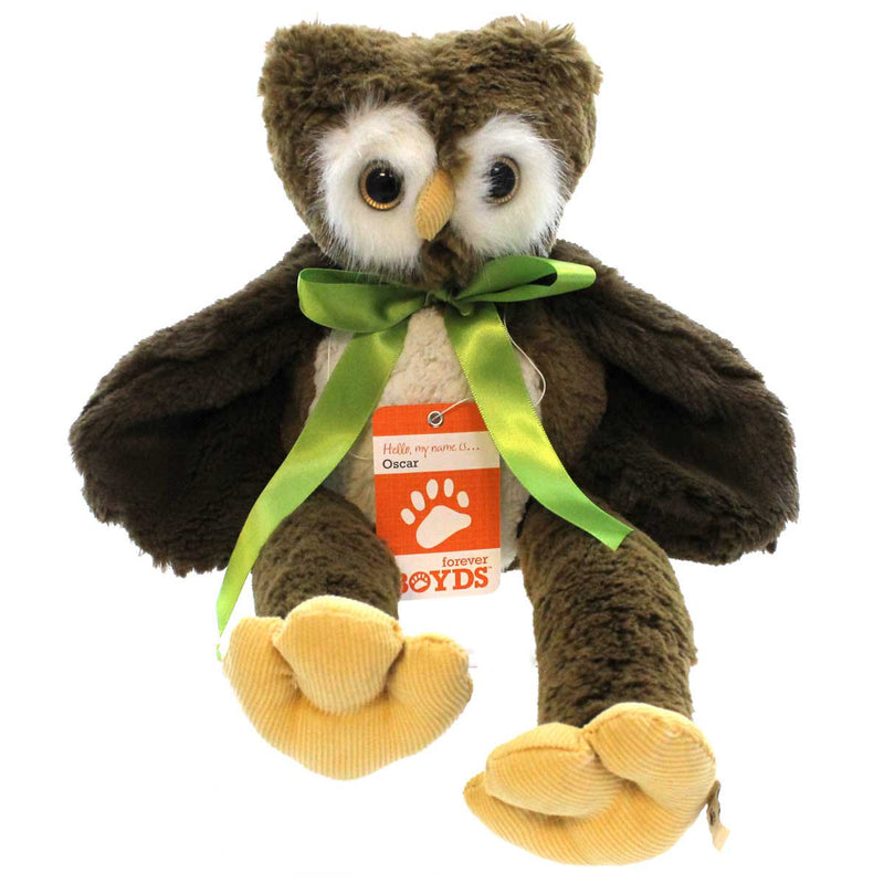 Boyds Bears Plush Oscar Fabric Owl Cuddlebum Toy Tested 4041823 (22893)