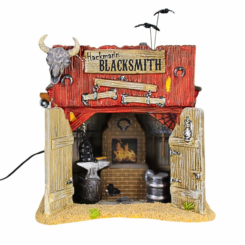 Department 56 Villages Hackmann's Blacksmith Shop - - SBKGifts.com