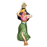 Old World Christmas 5.5 Inch Hula Dancer Glass Hawaii Folk Dance Ornament 10194 (23015)