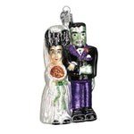 Frankenstein & Bride - One Glass Ornament 4.5 Inch, Glass - Halloween 26065 (23038)