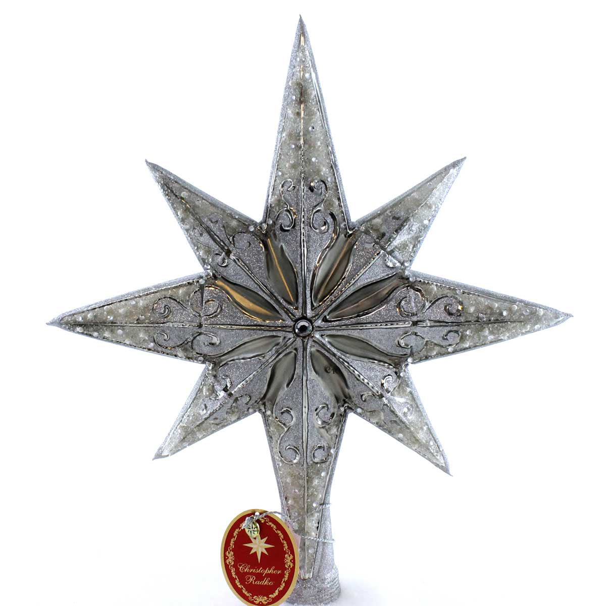 Christopher Radko Silver Stellar - - SBKGifts.com