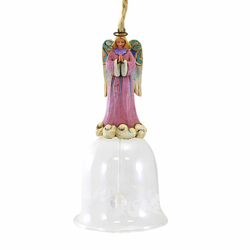 Jim Shore Angel Glass Bell Ornament Polyresin Christmas 4041128 (23234)