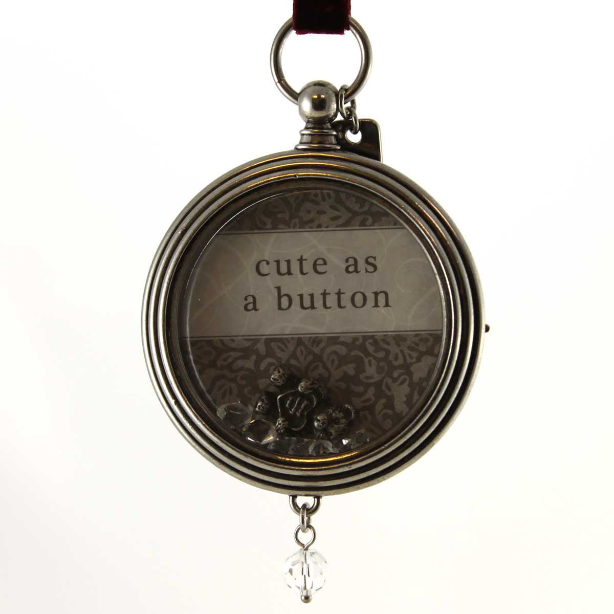 (23248) Cute As A Button Keepsake Locket Ornament