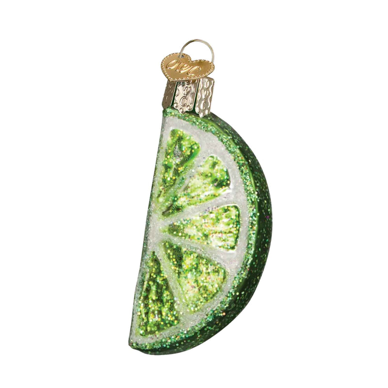 Old World Christmas 2.25 Inches Lime Slice Glass Fruit Tart Sour 28107 (23411)