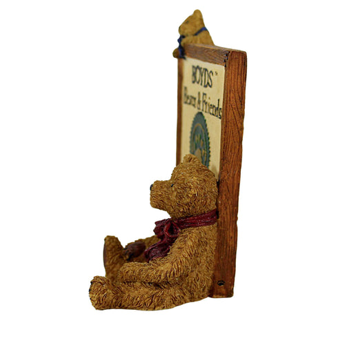 Boyds Bears Resin Malcolm With Friend Sign - - SBKGifts.com
