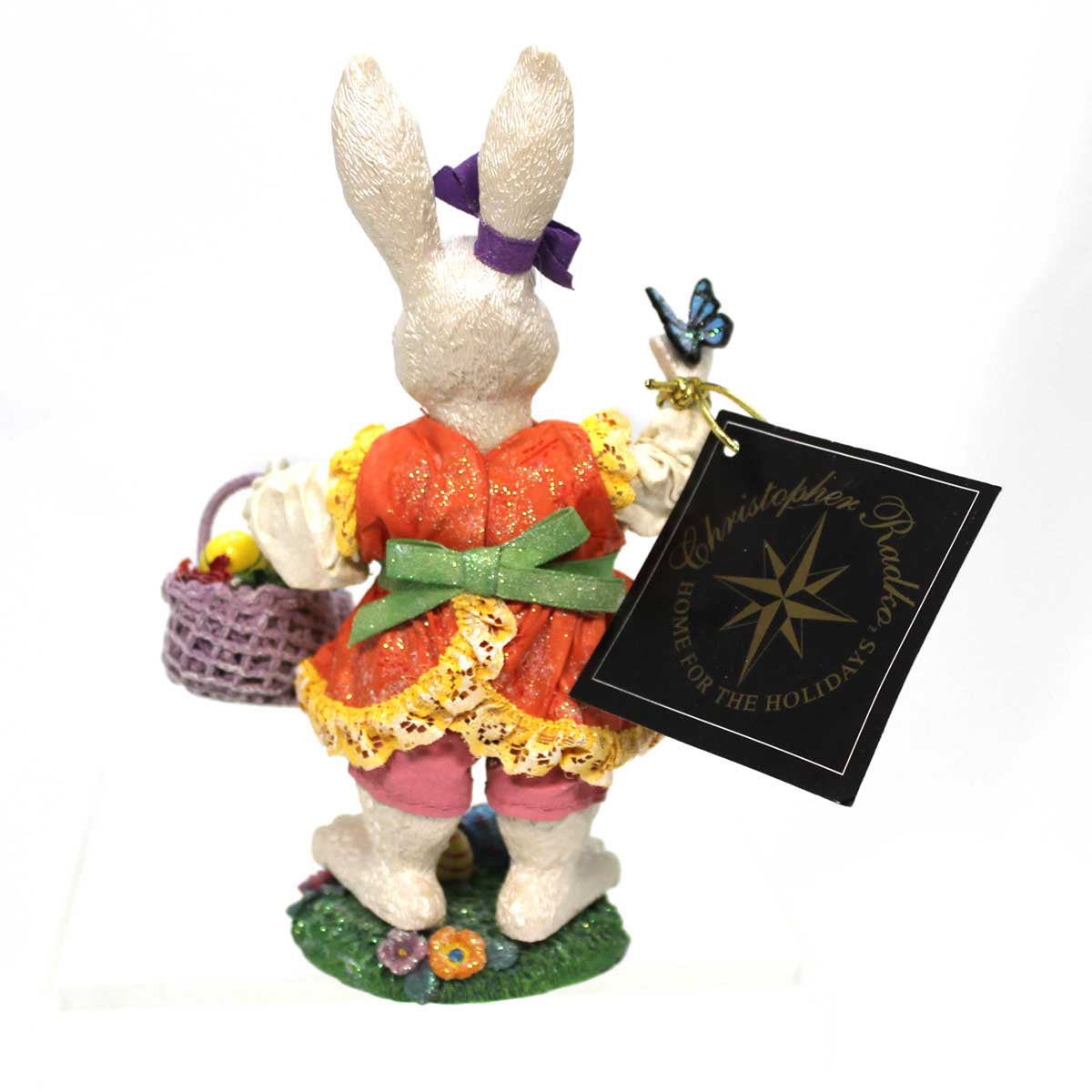 Christopher Radko Dapper Hare Bunny With Basket - - SBKGifts.com