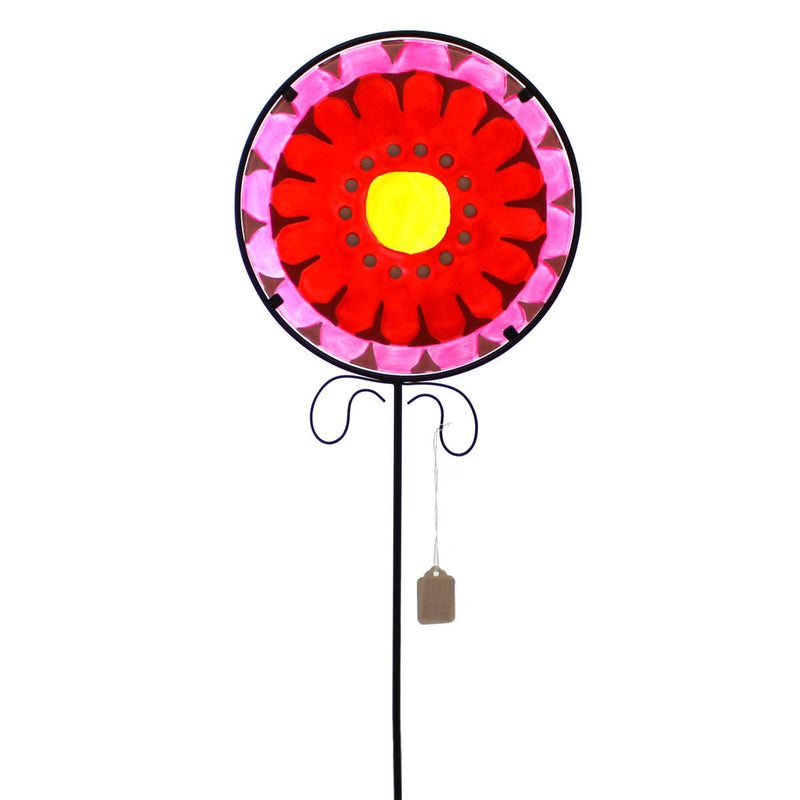 Home & Garden Pink Flower Yard Stick - - SBKGifts.com