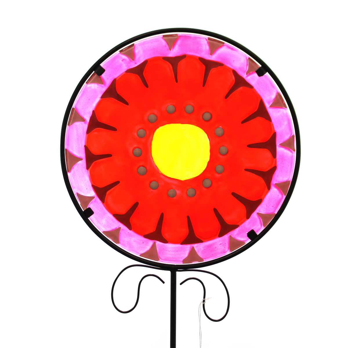 Home & Garden Pink Flower Yard Stick - - SBKGifts.com