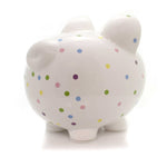 Child To Cherish Confetti Piggy - One Bank 7.75 Inch, Ceramic - Polka Dots 3606 (23962)