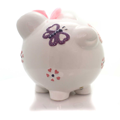 Child To Cherish Butterfly Piggy Bank - - SBKGifts.com