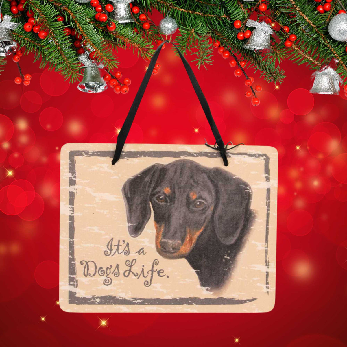 This Little Piggy Dachshund Black & Tan Plaque - - SBKGifts.com