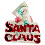 Christopher Radko Company Santa On Santa - One Glass Ornament 4.75 Inch, Glass - Ornament Santa Christmas 4480 (241)