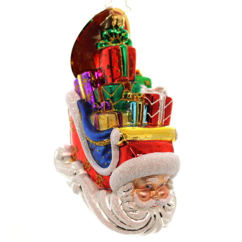 Christopher Radko Sleighing Santa - - SBKGifts.com