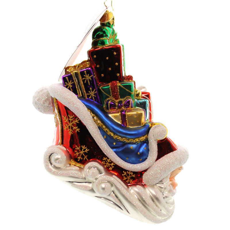 Christopher Radko Sleighing Santa - - SBKGifts.com