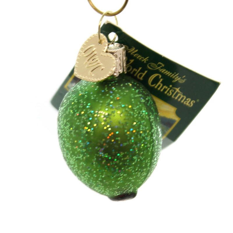 Old World Christmas Stuffed Green Olive Glass Cocktail Condiment 28072 (24538)