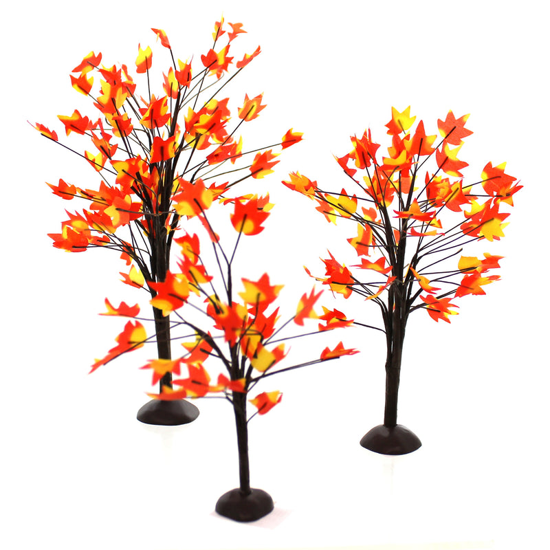 (24668) Department 56 Accessory Autumn Maple Trees Set/3, 9.00 Inch, Village Accessories 810845