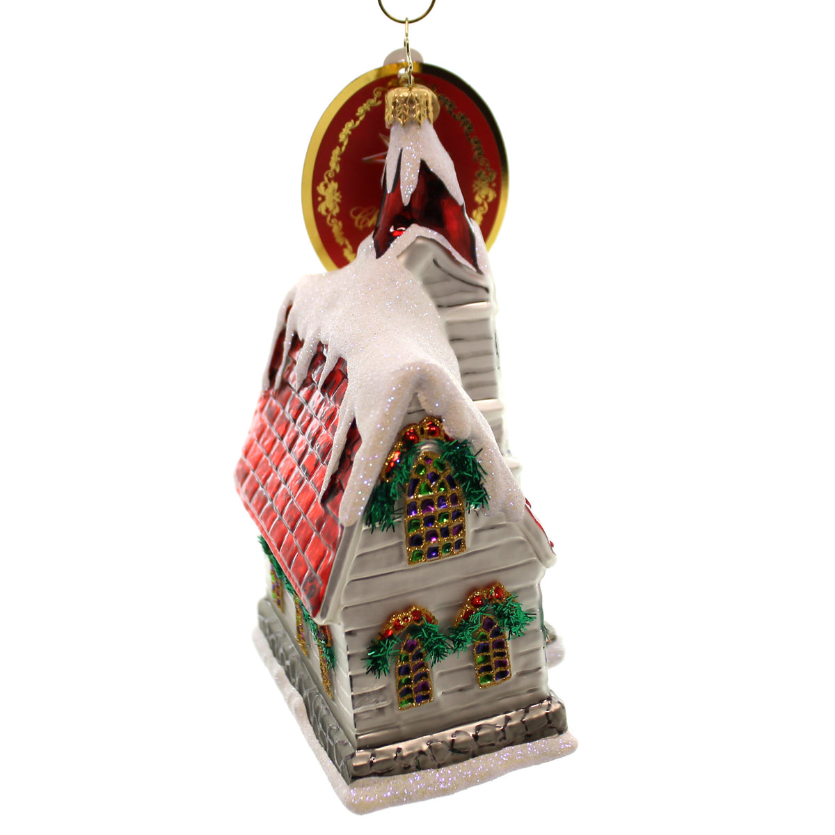 Christopher Radko Ruby Chapel - - SBKGifts.com