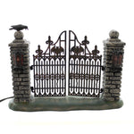 Department 56 Villages Spooky Wrought Iron Gate - One Halloween Village Accessory 4.5 Inch, Resin - Halloween Accessory 4047599 (24973)