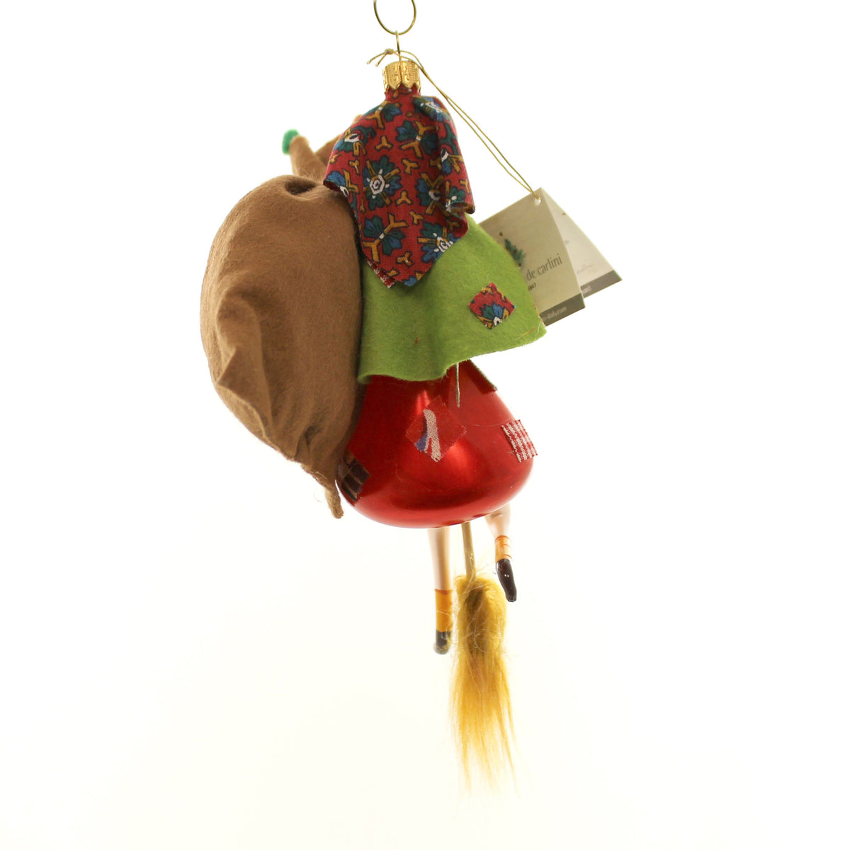 De Carlini Italian Ornaments Befana W/ Broom - - SBKGifts.com