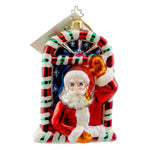 Christopher Radko Company Candy Frame Claus - One Glass Ornament 4.25 Inch, Glass - Ornament Santa Christmas 205580 (2552)