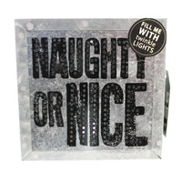(25586) Christmas Naughty Or Nice Metal Wall Art, 6.00 Inch, Urban Art Christmas 2020150152