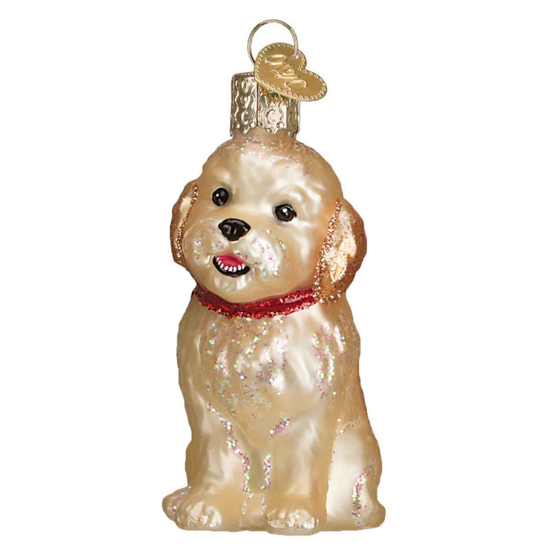 Old World Christmas 3.25 Inches Tall Cockapoo Puppy Glass Ornament Dog Pet 12440 (25705)